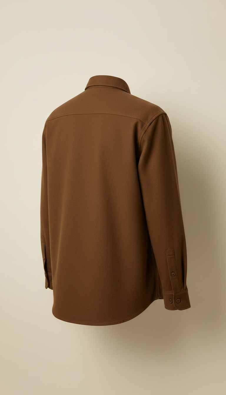 Alternate angle view of Espresso Tone Button-Up Shirt