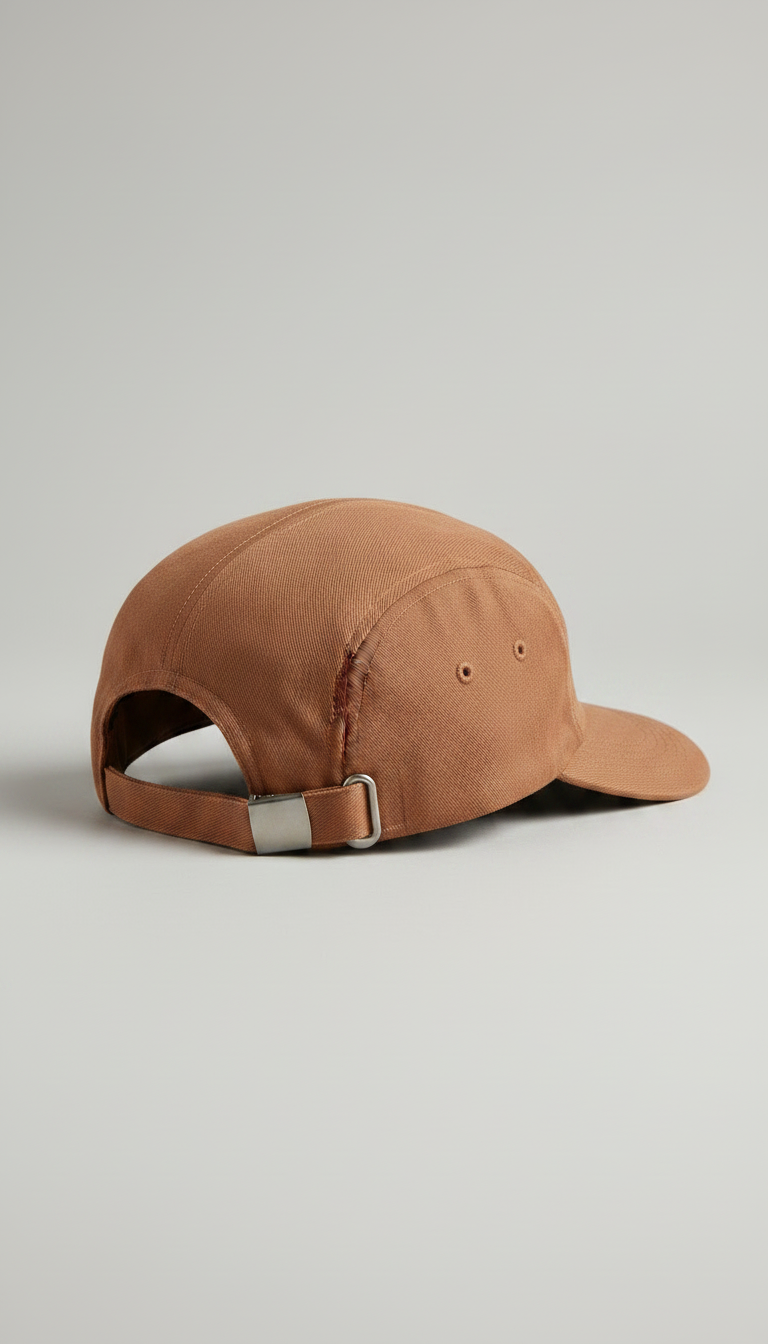 Alternate angle view of Sienna Brown 5 Panel Cap