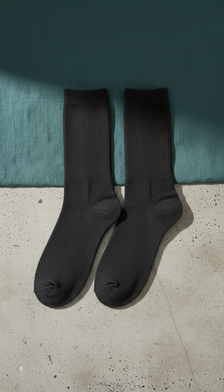 Bamboo Viscose Socks Deep Graphite in a new setting
